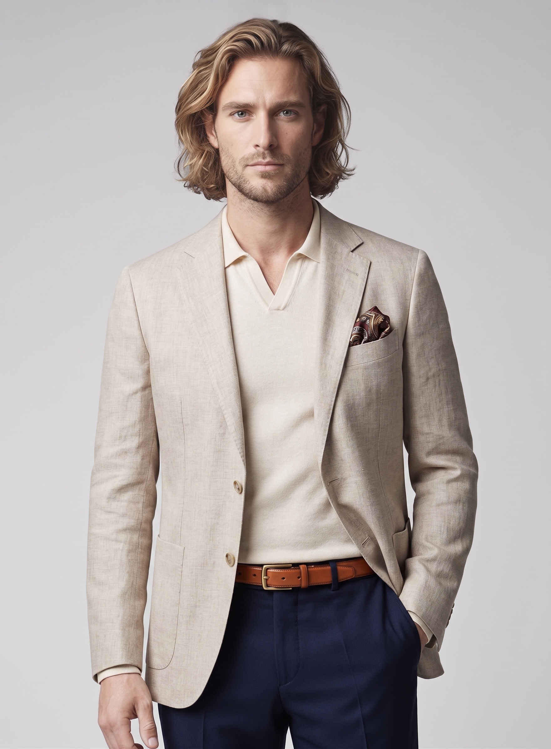 Modelo vistiendo saco de cashmere Notte