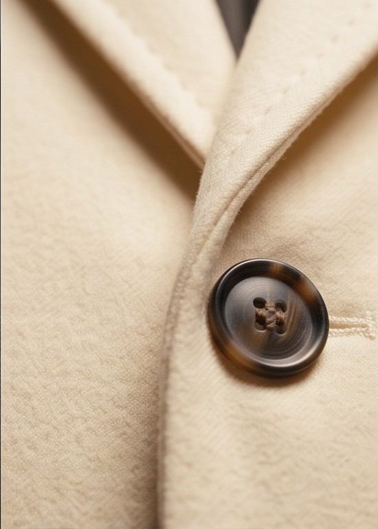 Macro de tela Avorio en 100% cashmere